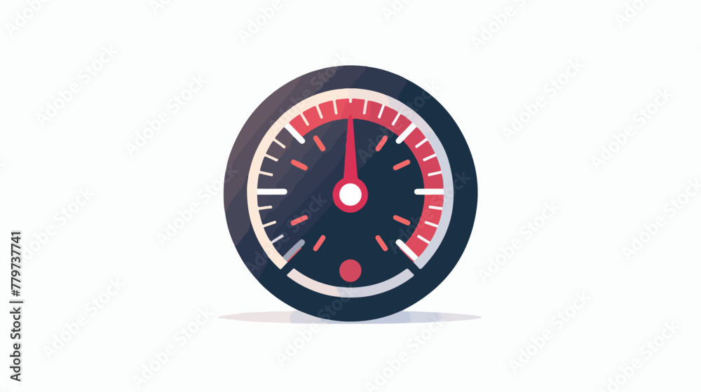 Speedometer flat vector isolated on white background