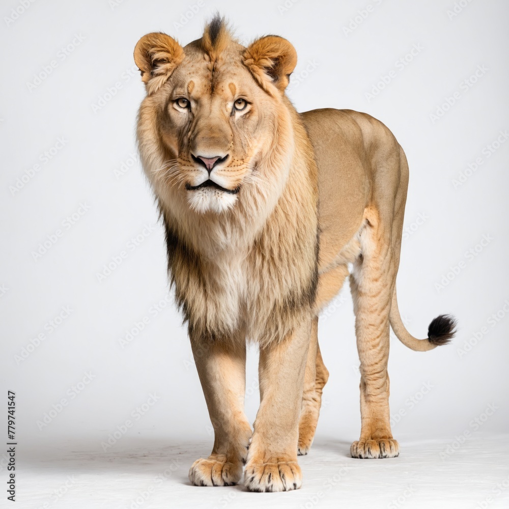 Obraz premium Lion Isolated on a white background