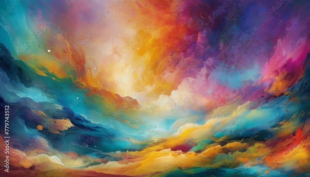 This dreamscape art features a surreal blend of clouds and colors, evoking a celestial atmosphere that's both peaceful and stirring for imaginative themes.. AI Generation