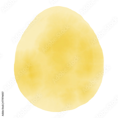 Hand drawn watercolor egg. Easter illustration, decorative element