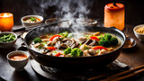 Chinese cuisine, hot pot, hot and spicy deliciousness,