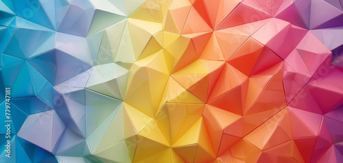 Abstract geometric colorful polygonal background  faceted texture  crystal wallpaper. Low poly surface.