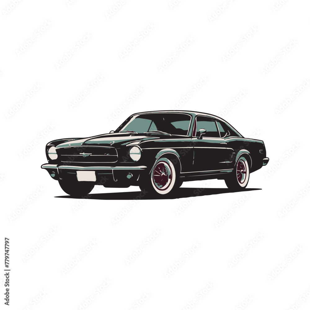 classic car logo vector icon design image