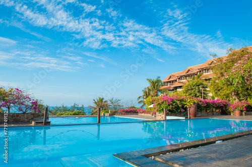 A beautiful view at a resort in Vietnam © Jindowin