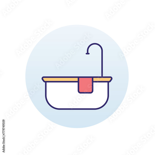 Bathtub vector icon