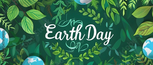 earth day banner background wallpaper with text 'earth day', 22 april celebration photo