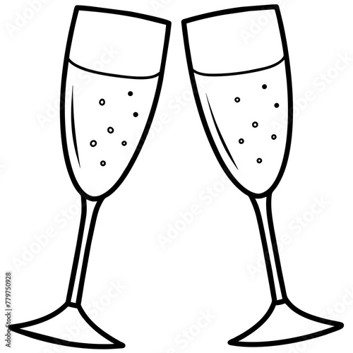 two glasses of champagne