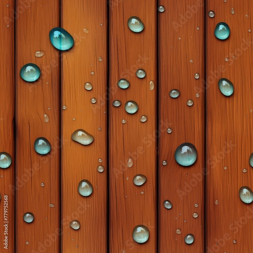 Seamless vintage wooden texture with drops background