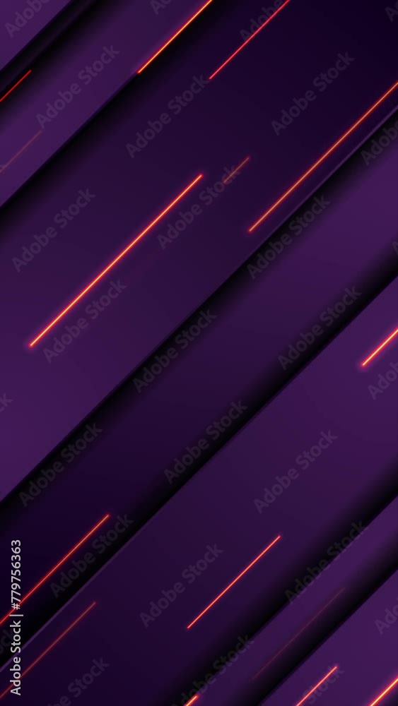 Purple violet abstract corporate motion background with neon lines ...