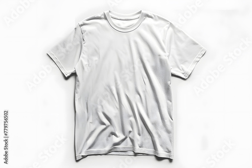 T-shirt in a white color mock up isolated on white background © Oksana