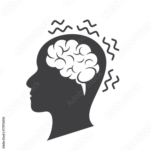 illustration of parkinson, nervous system disorders that affect movement body.