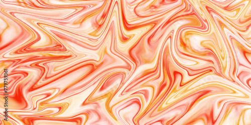 Abstract beautiful swirl liquid red background, Bright and shiny swirl liquid background. multicolored pattern for designer white paint mixing into red Liquid mixing marble wallpaper.