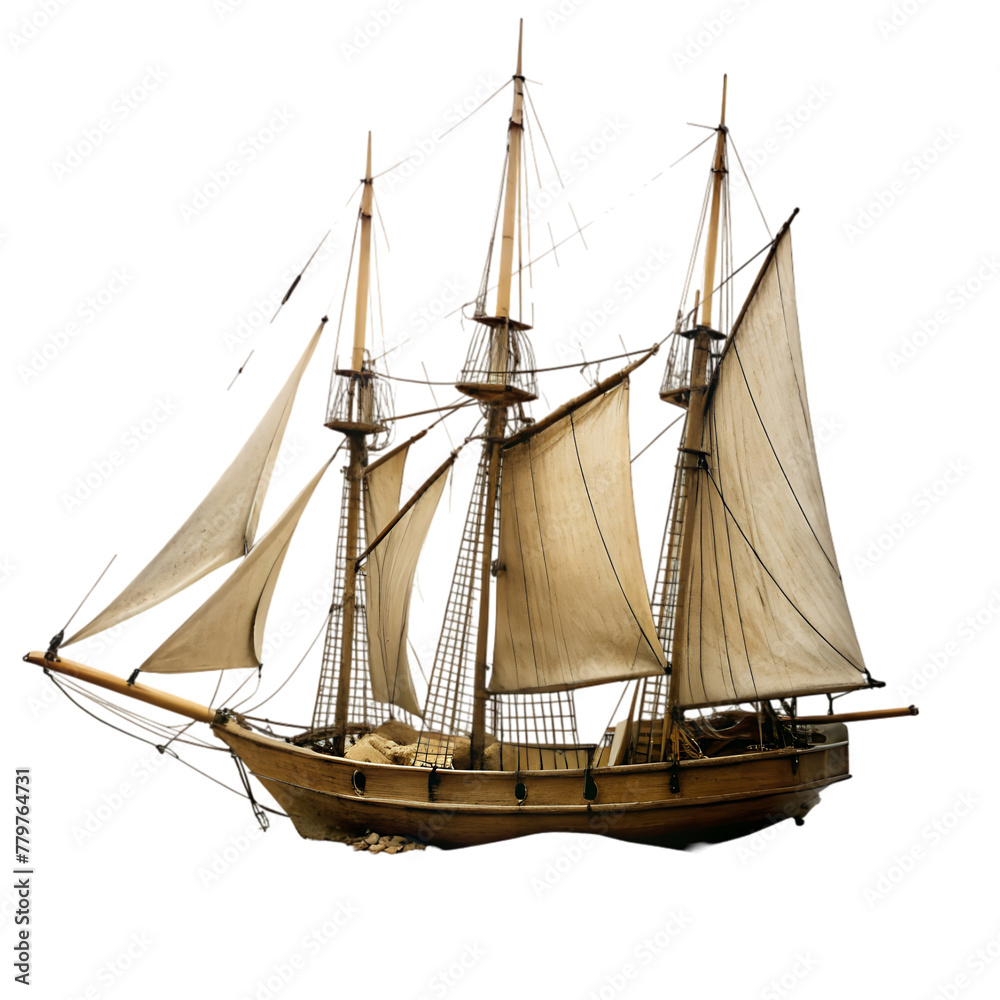 Fototapeta premium detailed model sailboat