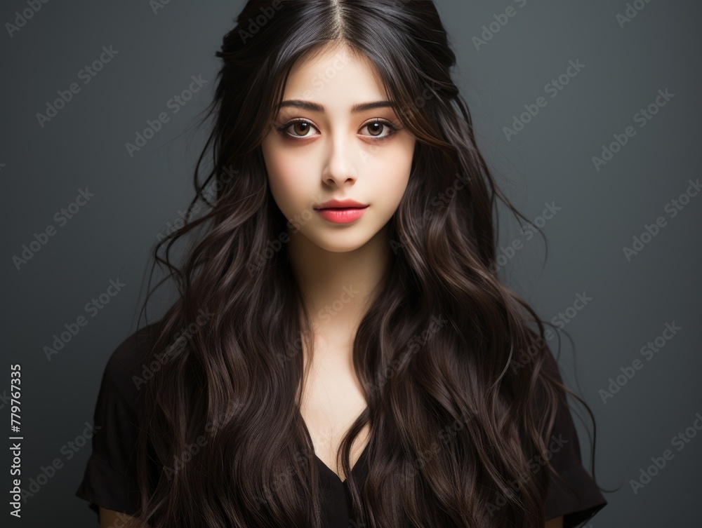Woman With Long Hair in Shirt Woman With Long Hair in Shirt