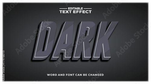 Dark 3d text effect