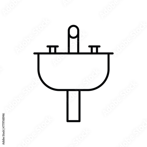 Washbasin vector icon