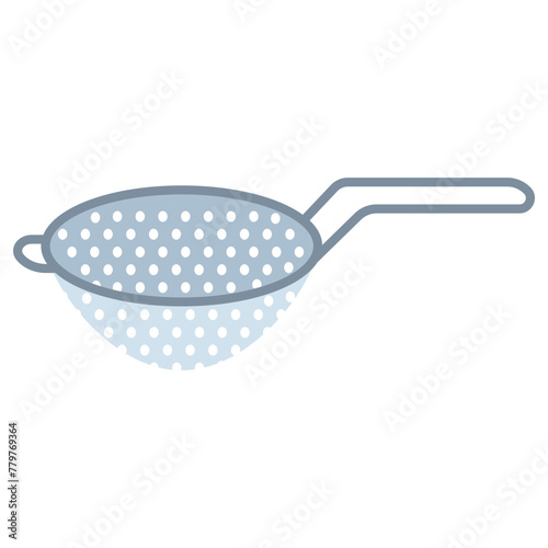 Flour sieve vector cartoon illustration isolated on a white background.
