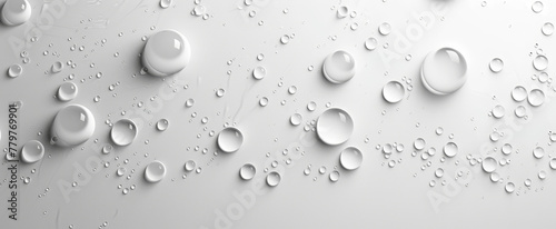 Wallpaper Mural Clean transparent water drops on a white background.	 Torontodigital.ca