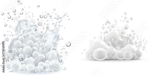 Soap foam with bubbles