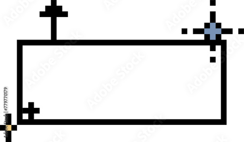 8bit retro game pixel speech bubble balloon icon sticker memo keyword planner text box banner, flat png transparent element design