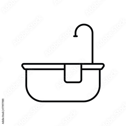 Bathtub vector icon