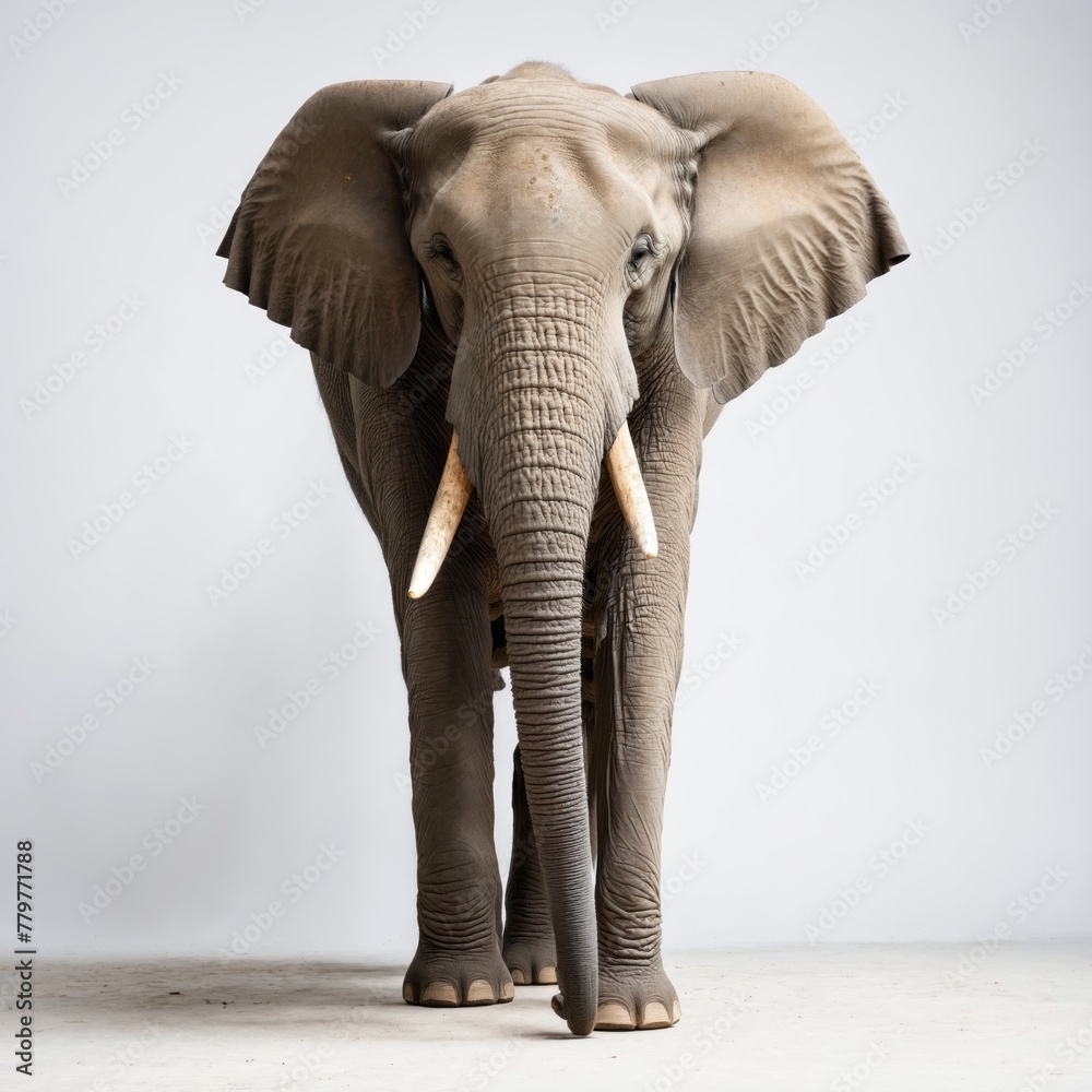 Fototapeta premium Elephant isolated on a white background