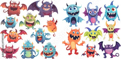 Funny mutant devil and cyclops beast toys