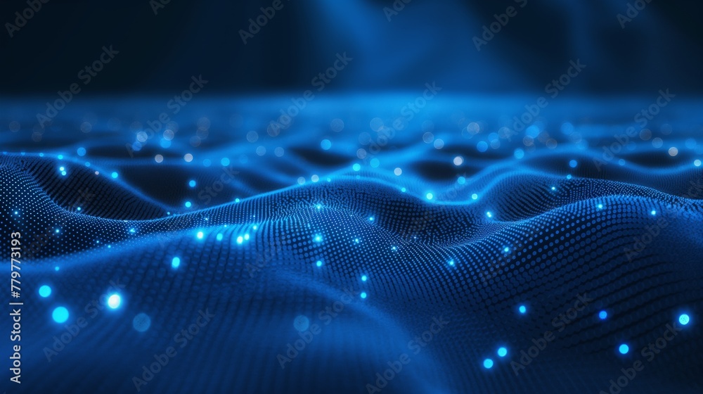 Blue digital background with a network of dots and lines forming an abstract geometric pattern, representing technology or data connection. Blue digital background with a network of dots and lines forming an abstract geometric pattern, representing technology or data connection.