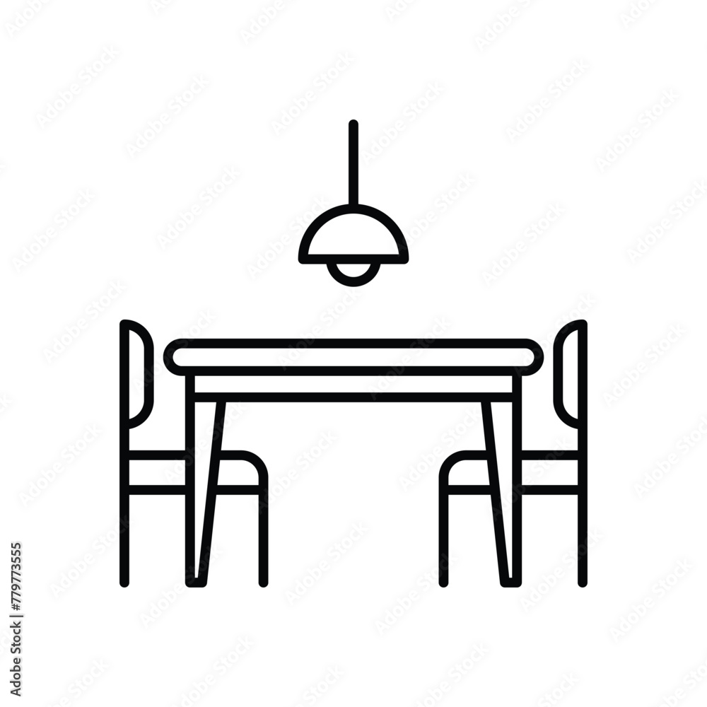 Dining Table vector icon Dining Table vector icon