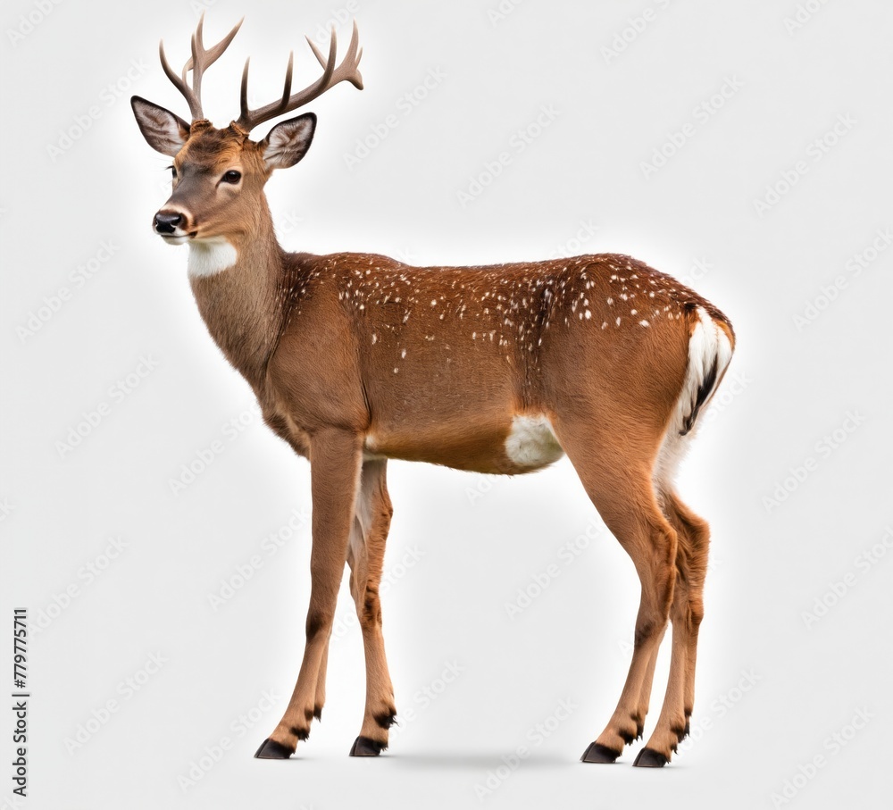 Fototapeta premium Deer isolated on a white background