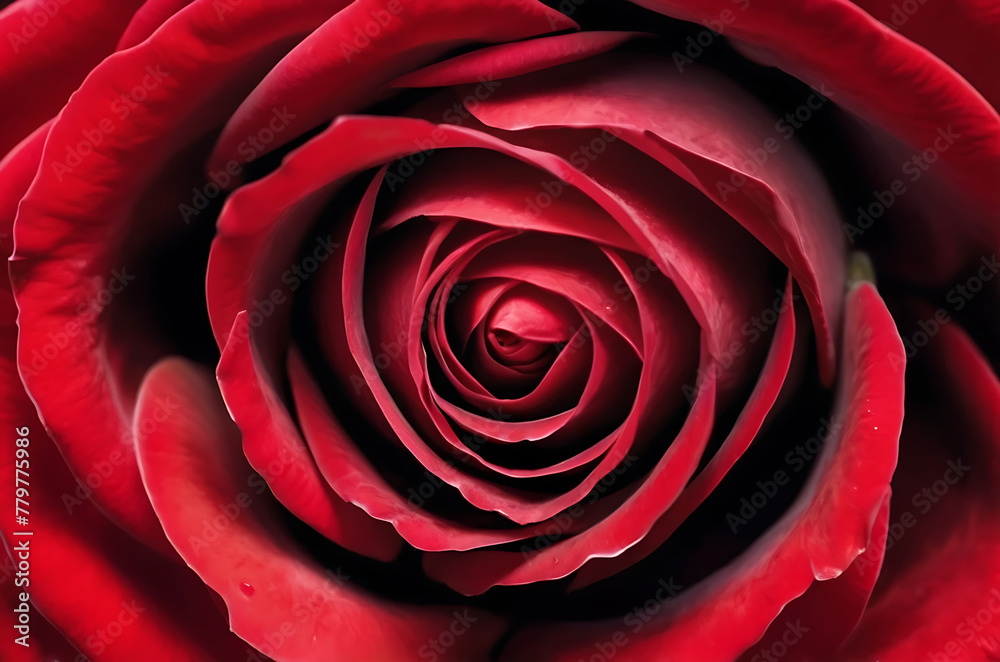 Beautiful red rose, dew drops on the flower. Close-up Beautiful red rose, dew drops on the flower. Close-up