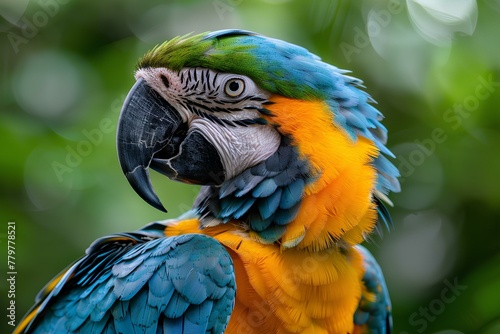 A colorful parrot sitting on top of a tree branch