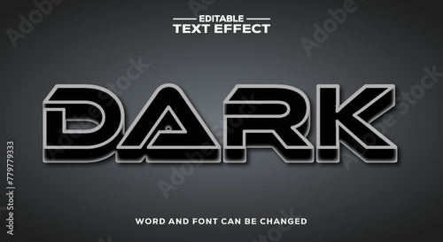 Dark 3d text effect