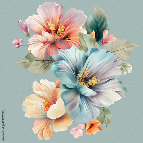 pastel flowers