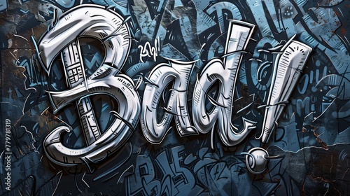Grunge styled 'Bad' text with rusty texture against a dark background