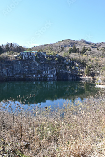 Ishikiri mountain, an artificial lake, Ibaraki, Japan