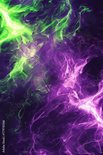 Abstract neon digital energy  lime  purple  vibrant force