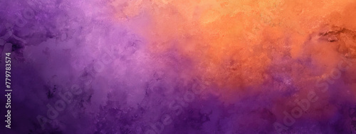 Purple orange gradient grunge background banner.