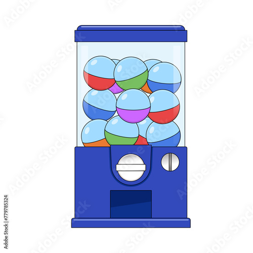 カプセルトイマシーンのイラスト
