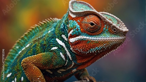 chameleon  close-up