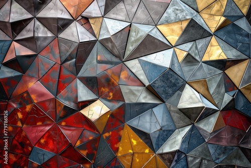 A vibrant mosaic of various shapes and shades