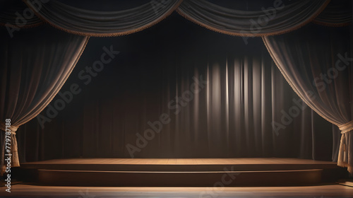 black curtain theater stage