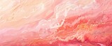 Sunrise hues of peach and rose blend seamlessly, casting a warm and inviting glow on a vivid liquid canvas.