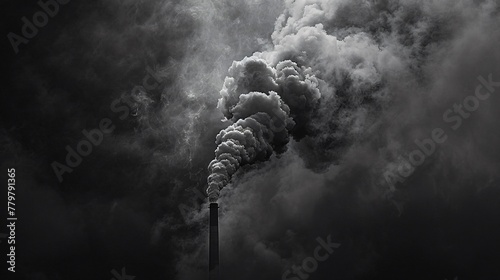 The relentless rise of dark smoke challenging societies to confront the environmental consequences of industrialization photo