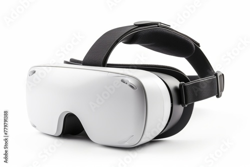 Modern VR visual reality headset isolated on white