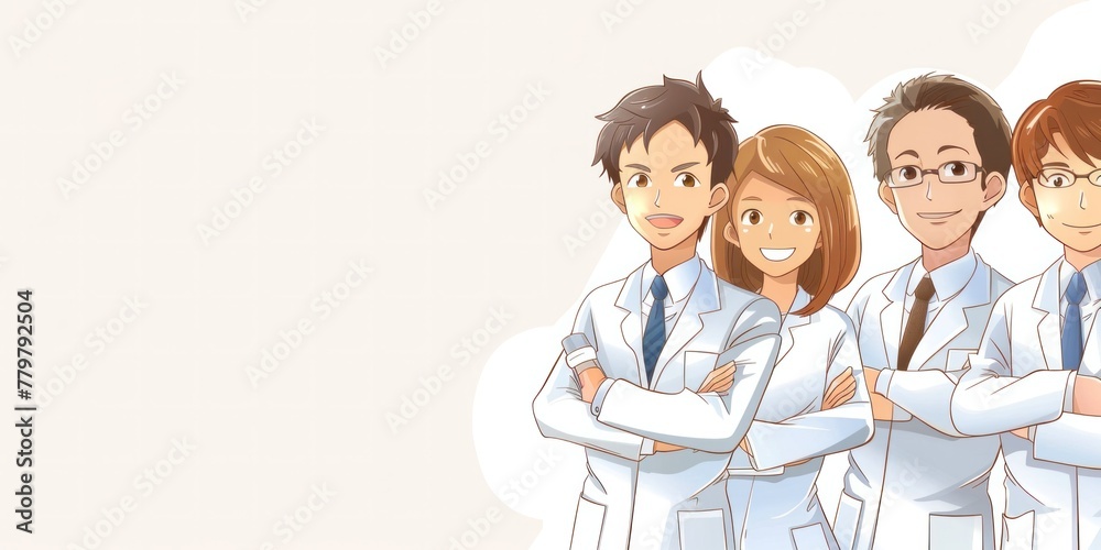 Fototapeta premium medical personnel health care banner background