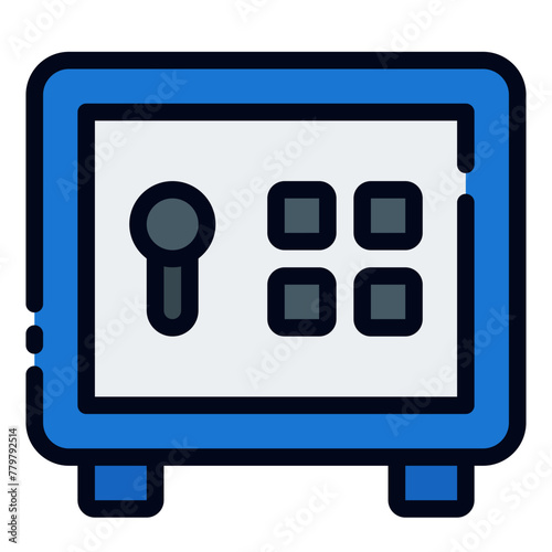 Safe Box filled line icon