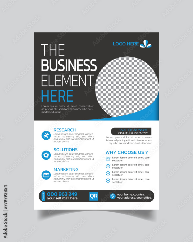 Obraz premium Fruitful Small Business Leaflet or Creative Business Flyer Template