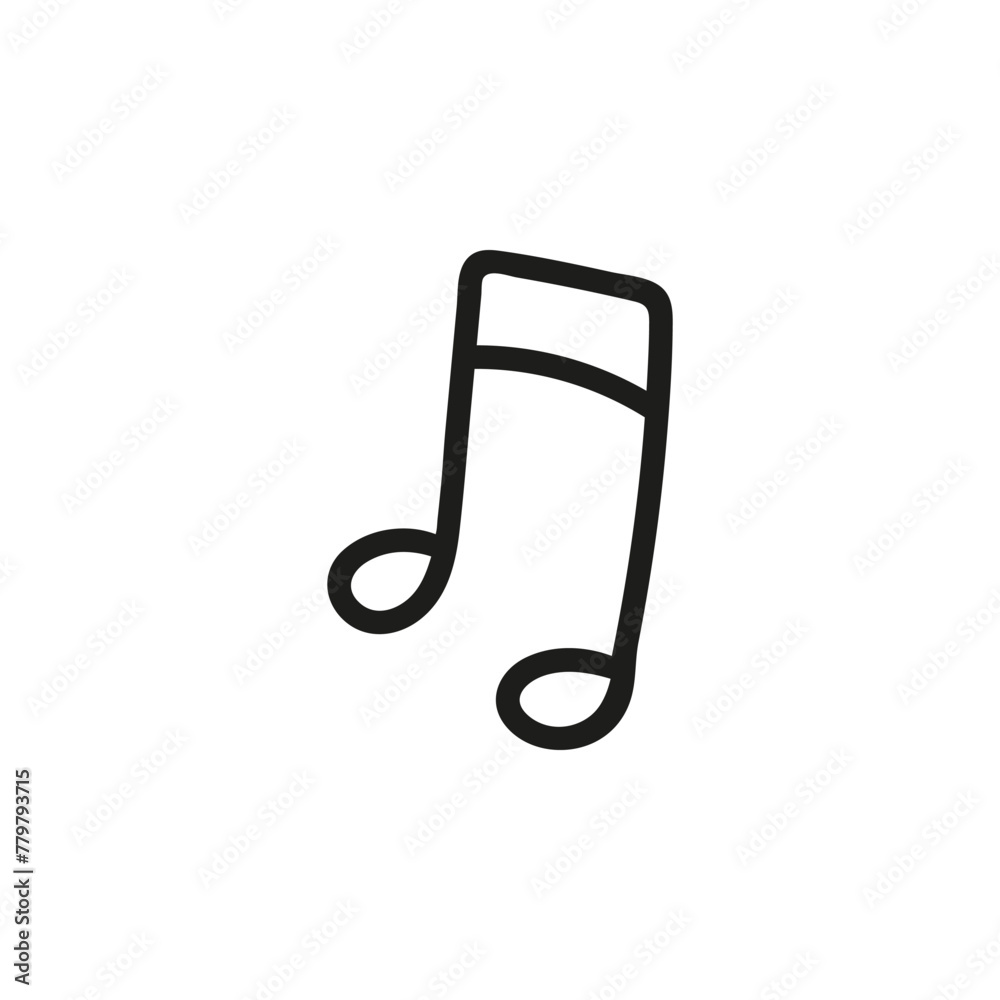 Celebration musical note. Hand drawn doodle vector illustration of party Celebration musical note. Hand drawn doodle vector illustration of party