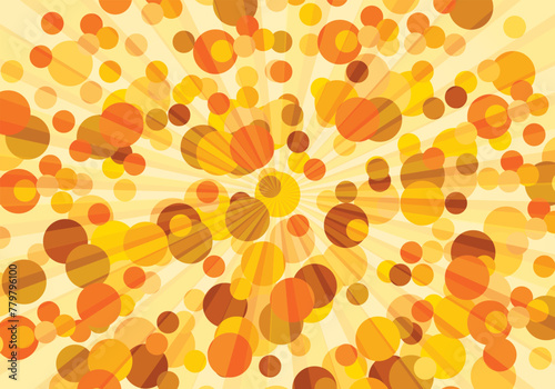 Summer sunburst. Explosion of colors. Heat concept. Hand drawn vector wallpaper.